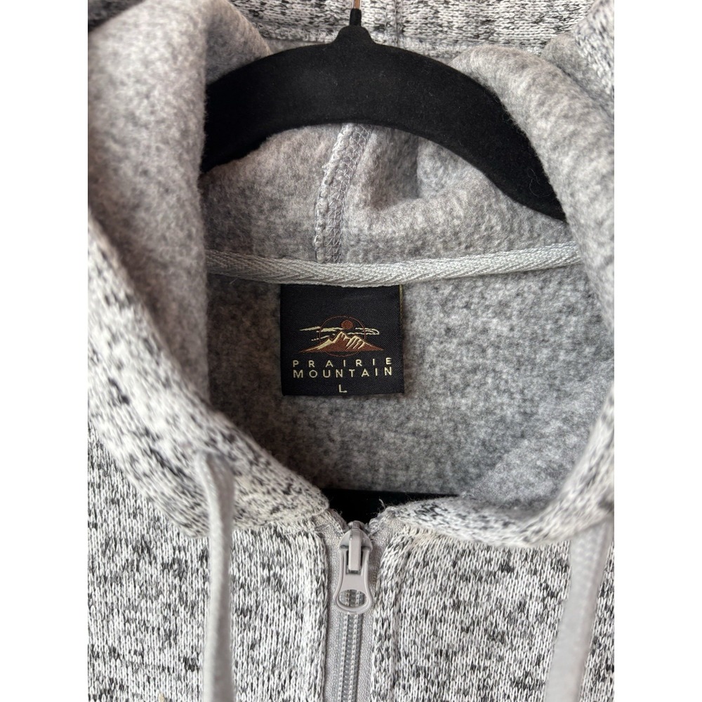 Prairie Mountain Sweater Hoodie Jacket Zip Alaska The Last Frontier Women's Lg - Picture 3 of 6